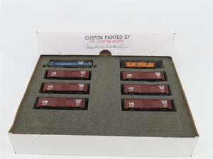 N TR Shops LI Long Island RS3 Diesel #1551 w/ 7 Caboose & Boxcars Pro Custom Set