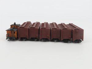 N TR Shops LI Long Island RS3 Diesel #1551 w/ 7 Caboose & Boxcars Pro Custom Set