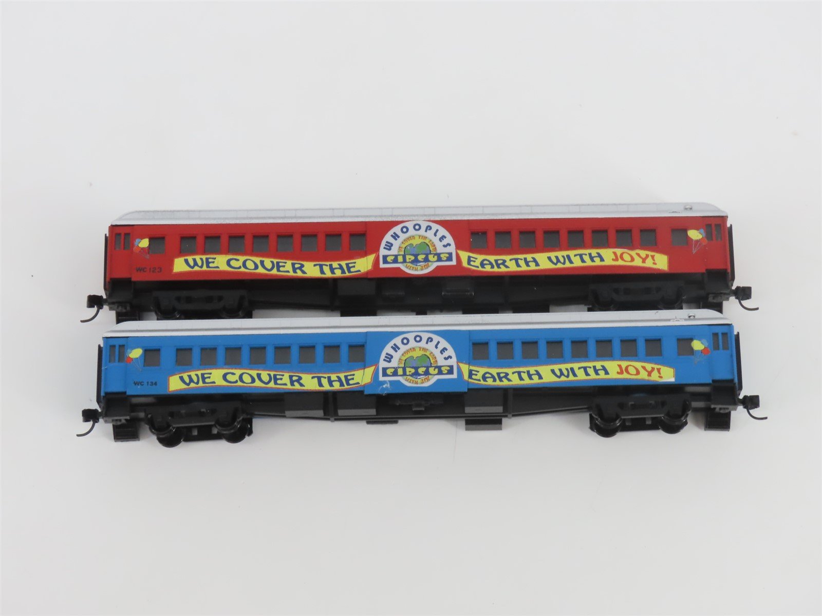 N Scale TR Shops Whooples Circus Coach Passenger Car 4-Pack Pro Custom