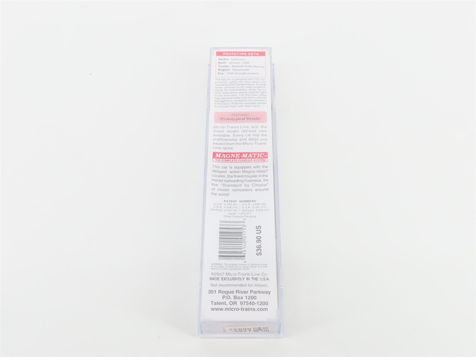 N Scale Micro-Trains MTL 11100111 TTGX CSX Railway 89' Autorack #992046