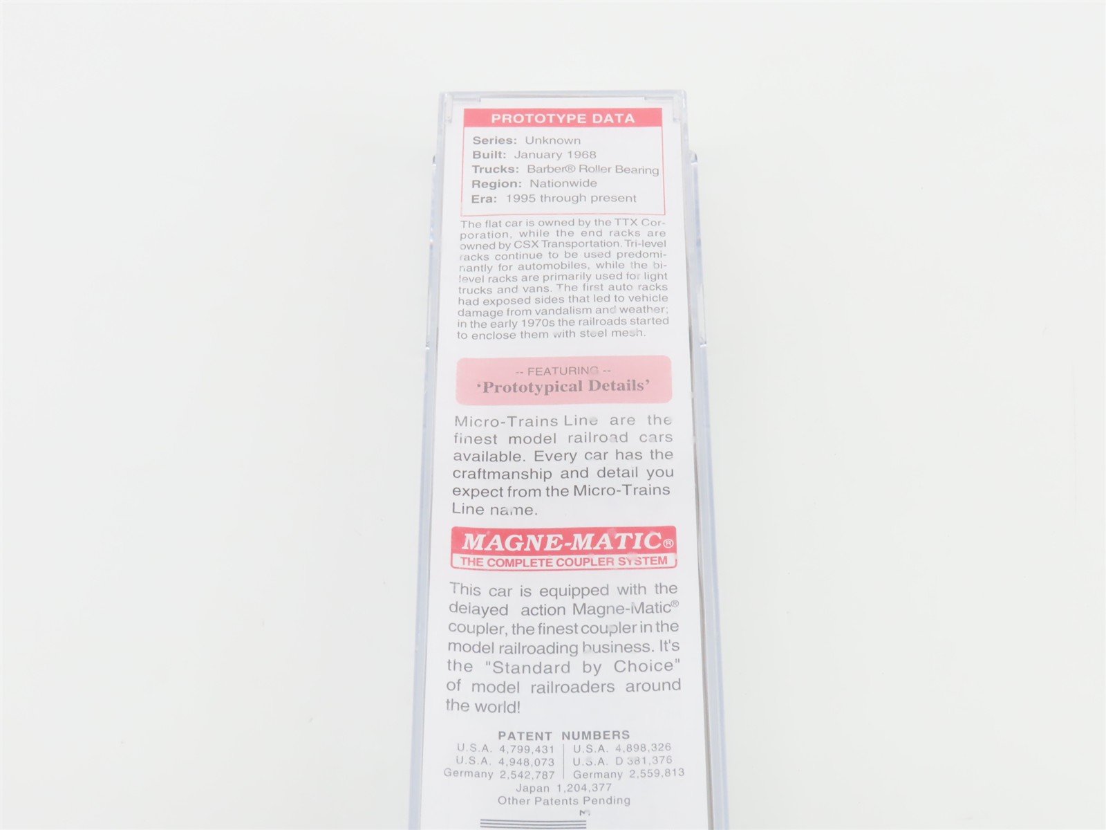 N Scale Micro-Trains MTL 11100111 TTGX CSX Railway 89' Autorack #992046