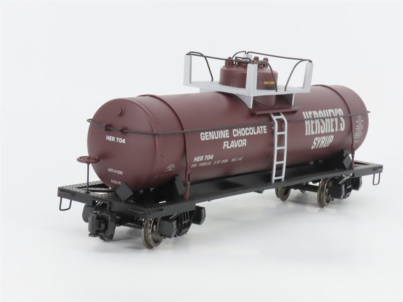 G 1/29 Scale Aristocraft ART-41330 HER Hershey's Syrup Single Dome Tank Car #704