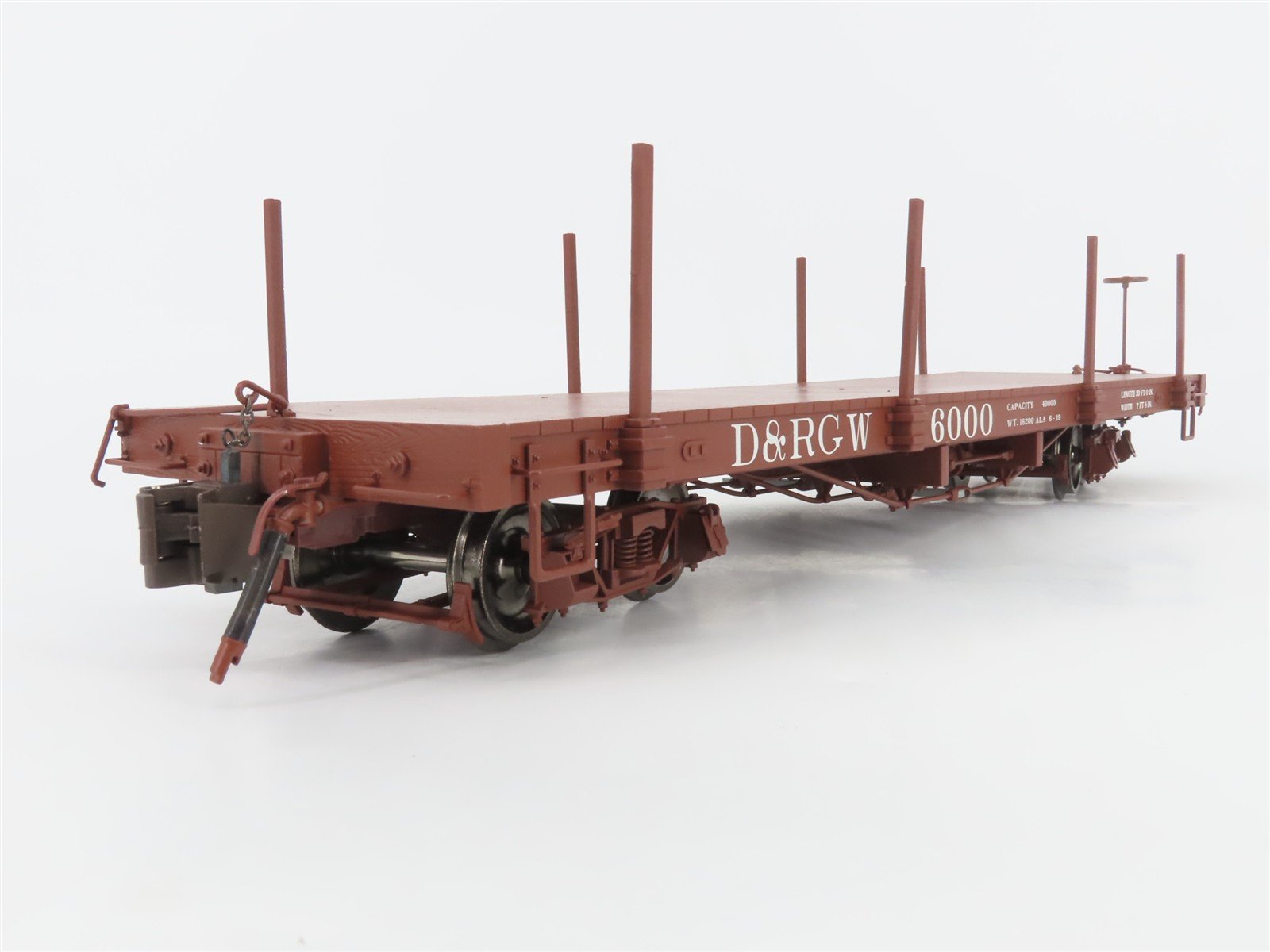 G 1/20.3 Scale Bachmann Spectrum 88397 D&RGW Rio Grande 30' Wood Flat Car #6000