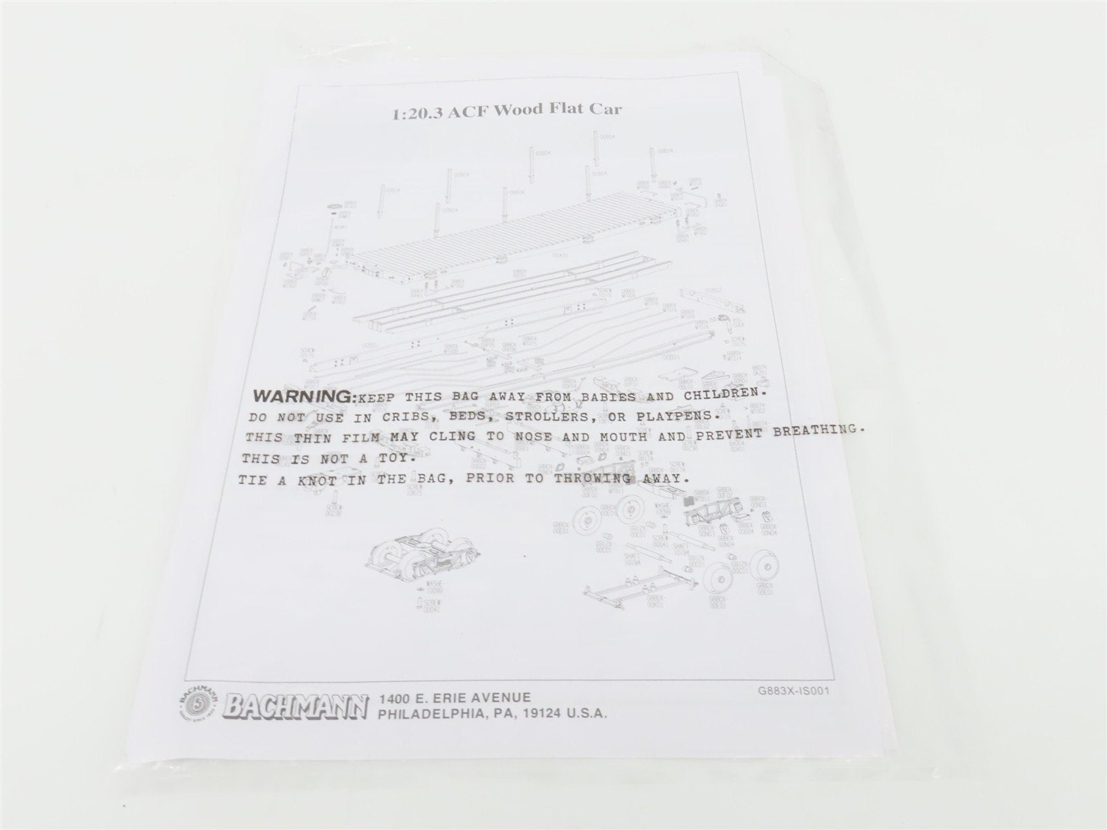 G 1/20.3 Scale Bachmann Spectrum 88397 D&RGW Rio Grande 30' Wood Flat Car #6000