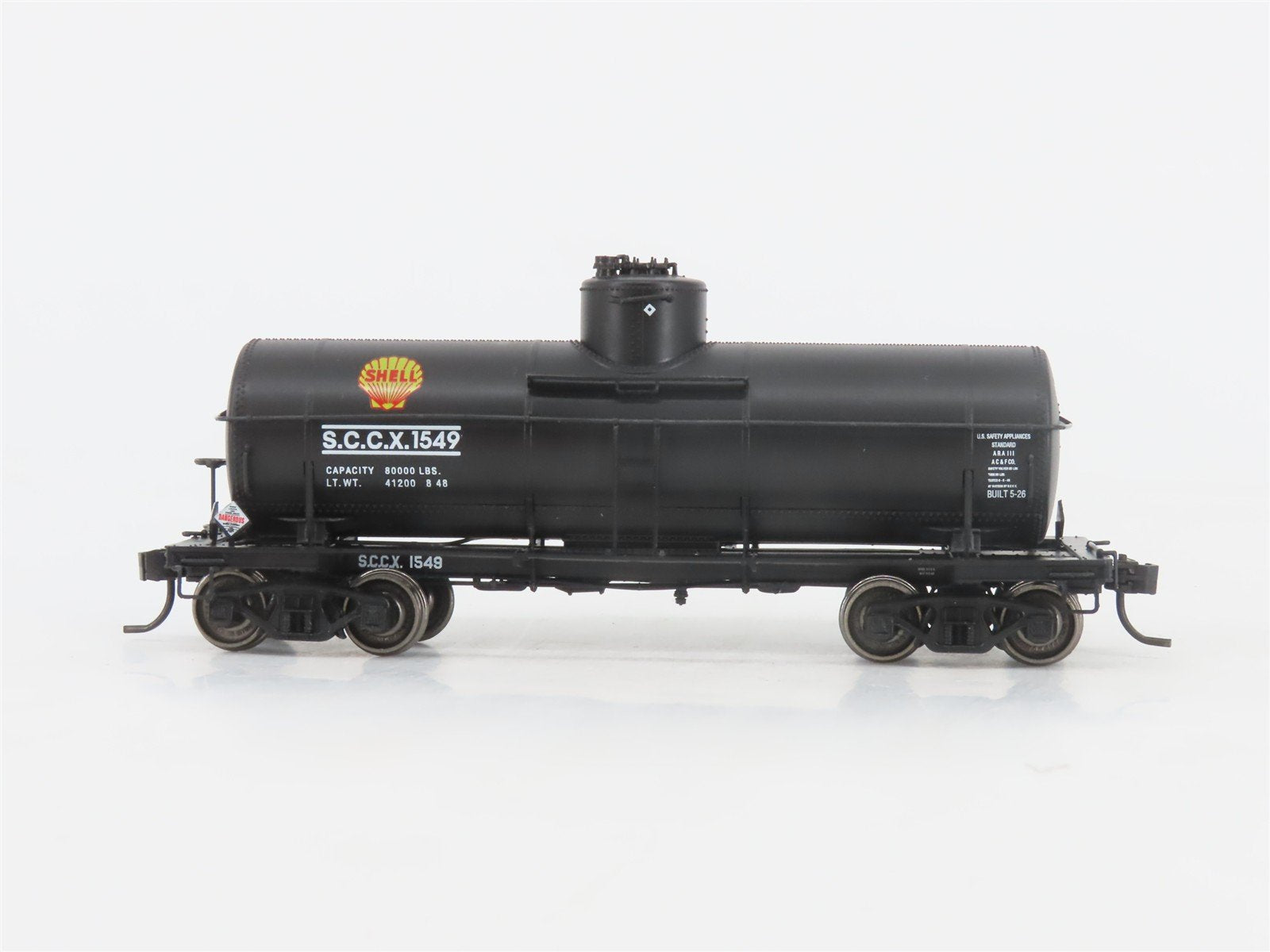 HO Scale PROTO 2000 SCCX Shell 8,000 Gallon Single Dome Tank Car #1549