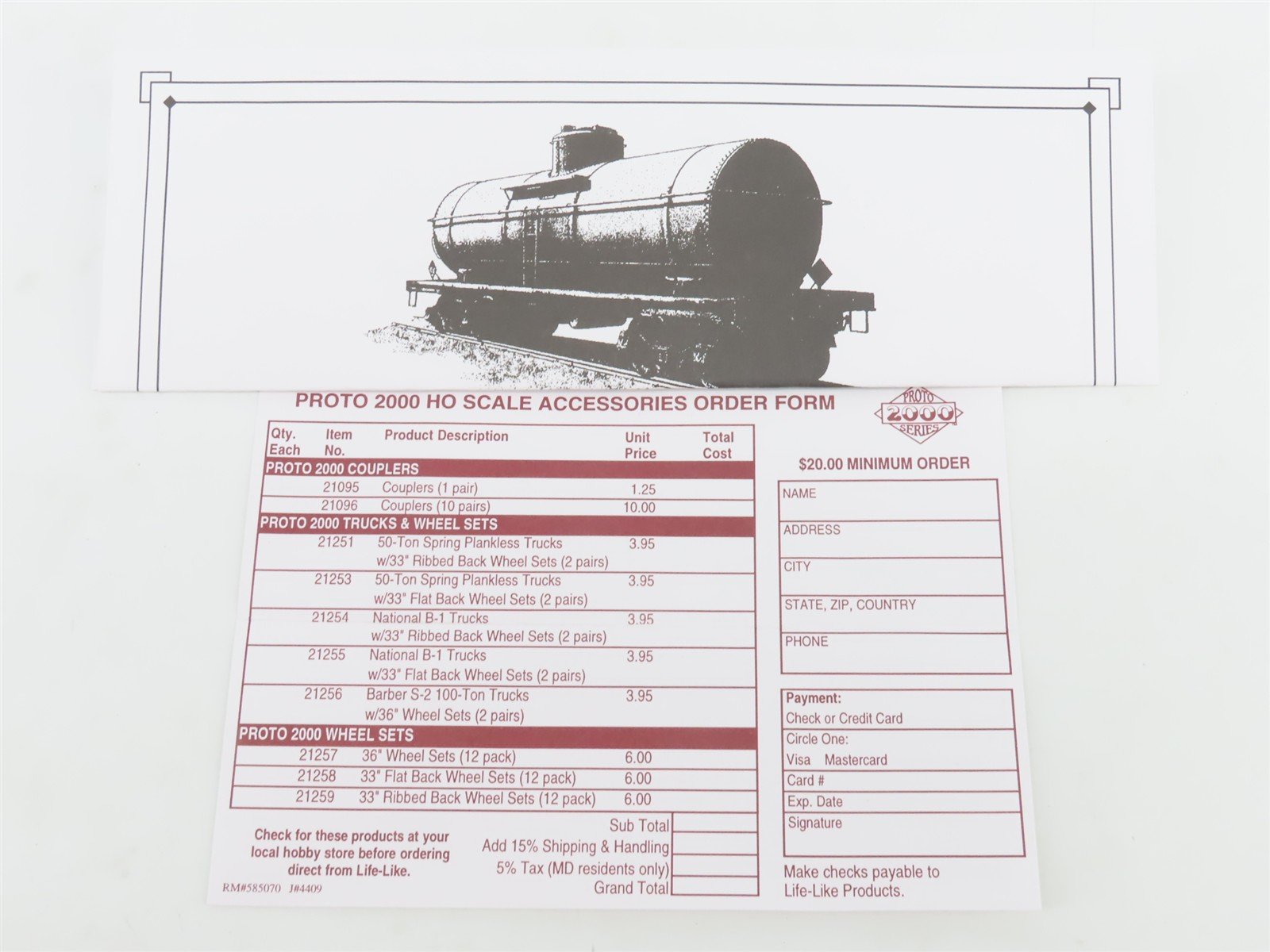 HO Scale PROTO 2000 SCCX Shell 8,000 Gallon Single Dome Tank Car #1549
