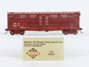 HO Scale PROTO 2000 L&N Louisville & Nashville 40' Single Deck Stock Car #88092