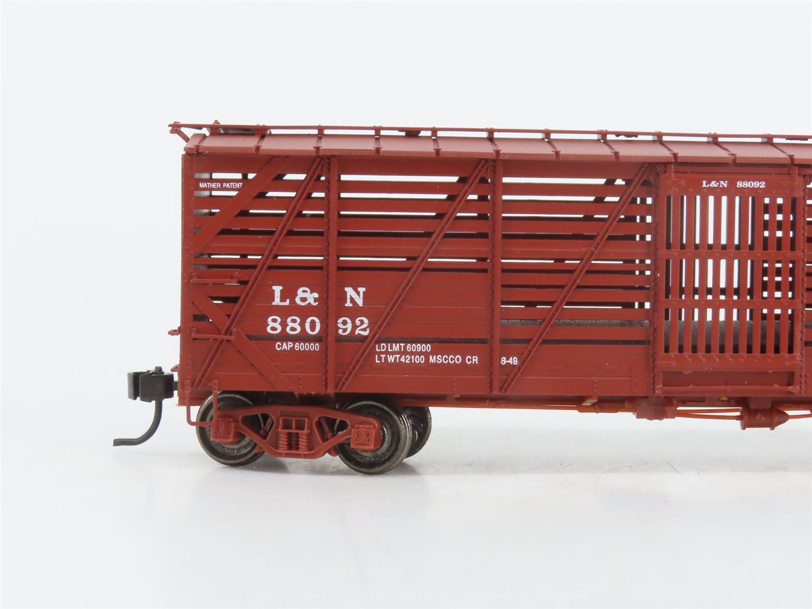 HO Scale PROTO 2000 L&N Louisville & Nashville 40' Single Deck Stock Car #88092