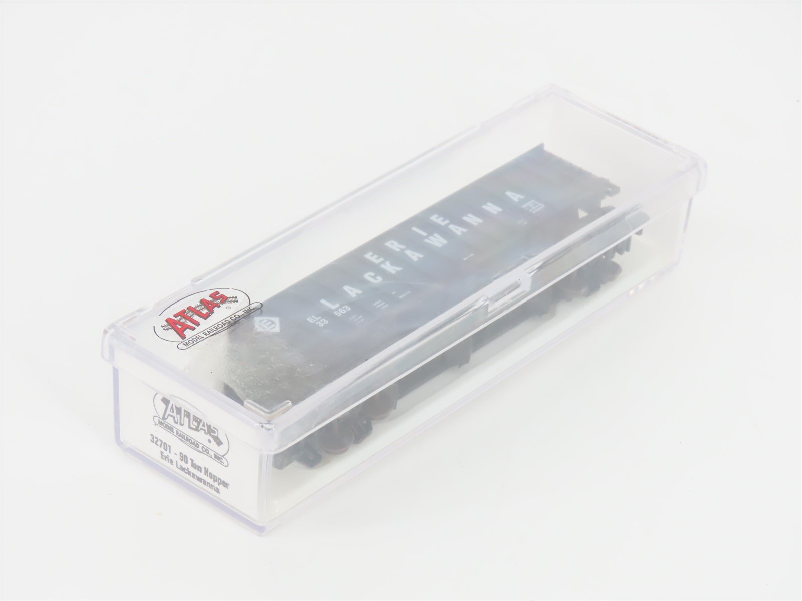 N Scale Atlas 32701 EL Erie Lackawanna 90 Ton 3-Bay Hopper Car #33663