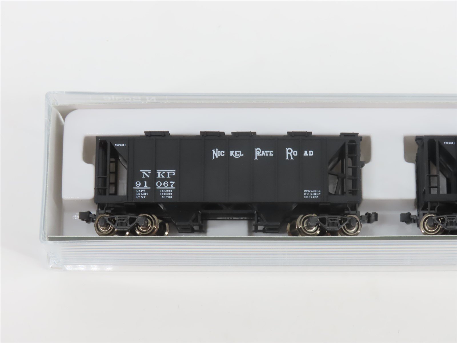 N Scale Kato 186-0206 NKP Railway ACF 70ton Covered Hopper 2-Car Pack #2