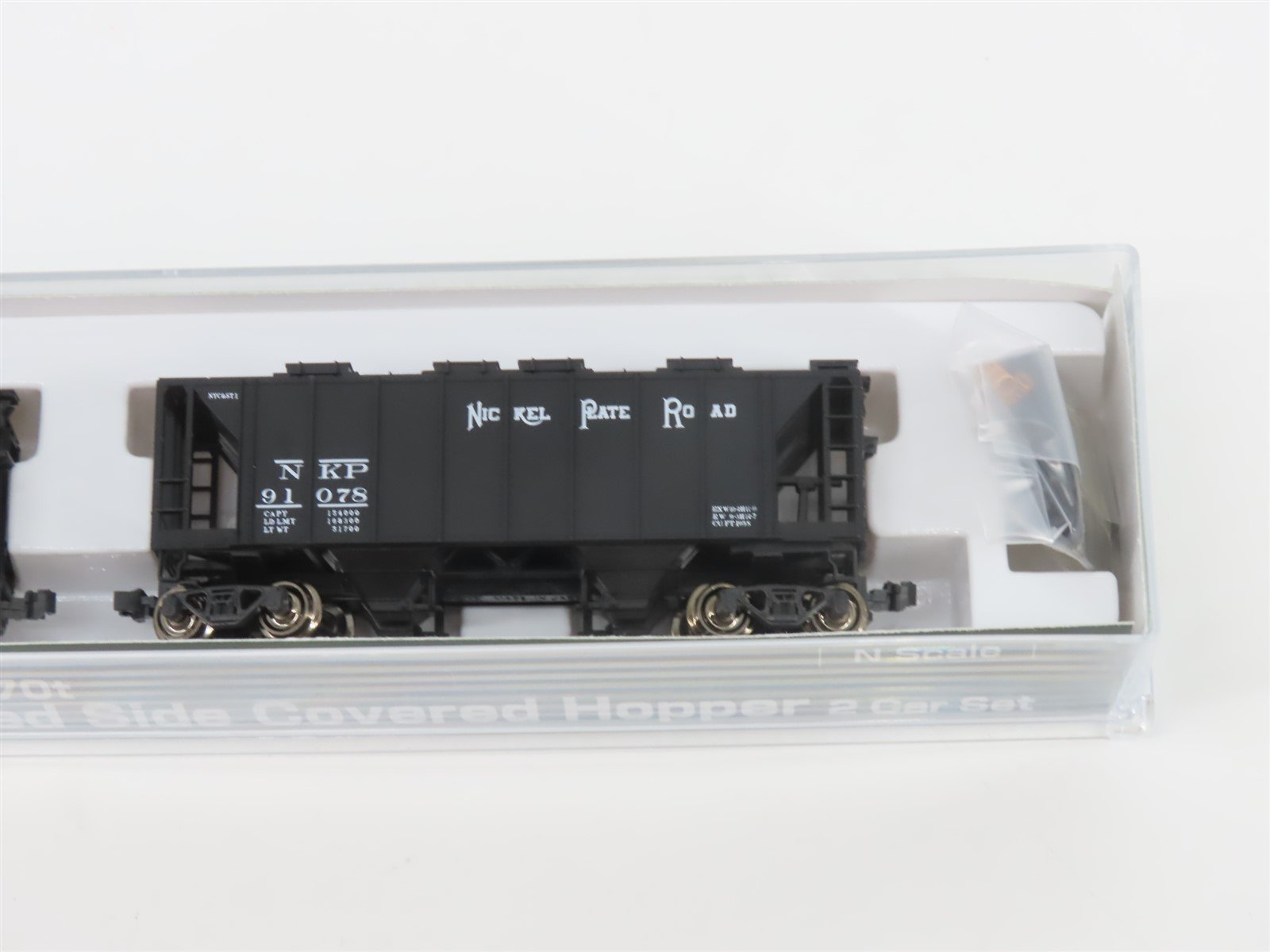 N Scale Kato 186-0206 NKP Railway ACF 70ton Covered Hopper 2-Car Pack #2