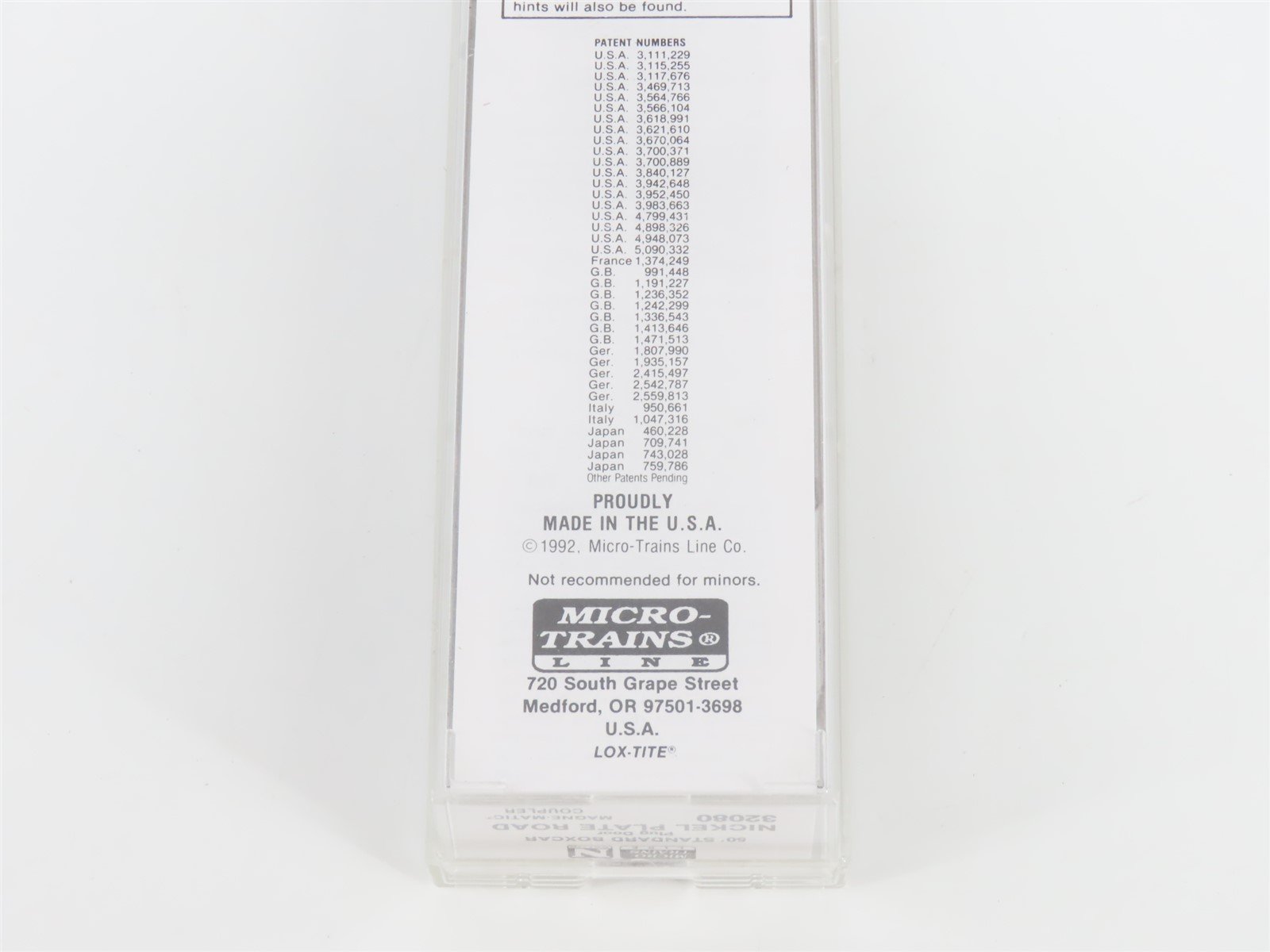N Scale Micro-Trains MTL 32080 NKP Nickel Plate Road 50' Standard Boxcar #85499