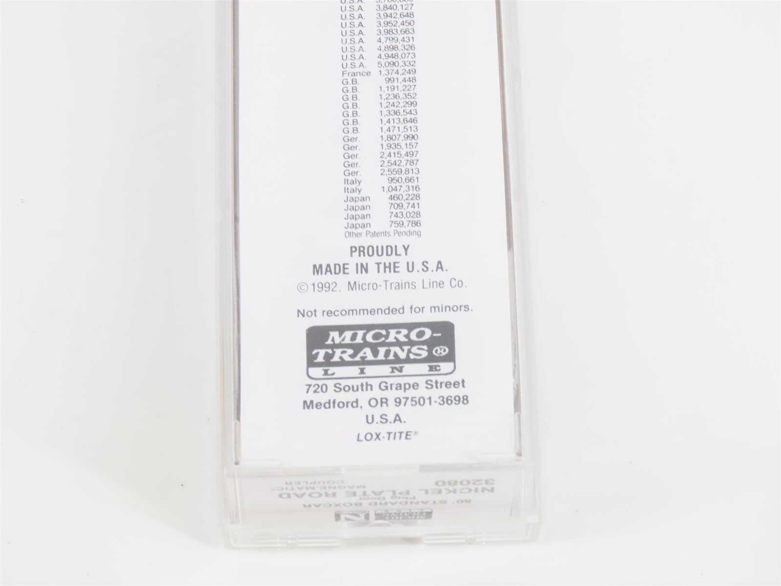 N Scale Micro-Trains MTL 32080 NKP Nickel Plate Road 50' Standard Boxcar #85499