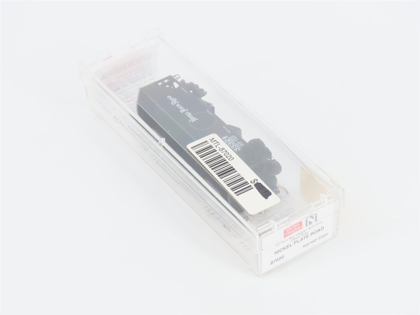 N Scale Micro-Trains MTL 87020 NKP Nickel Plate Road 33' Twin Bay Hopper #33324