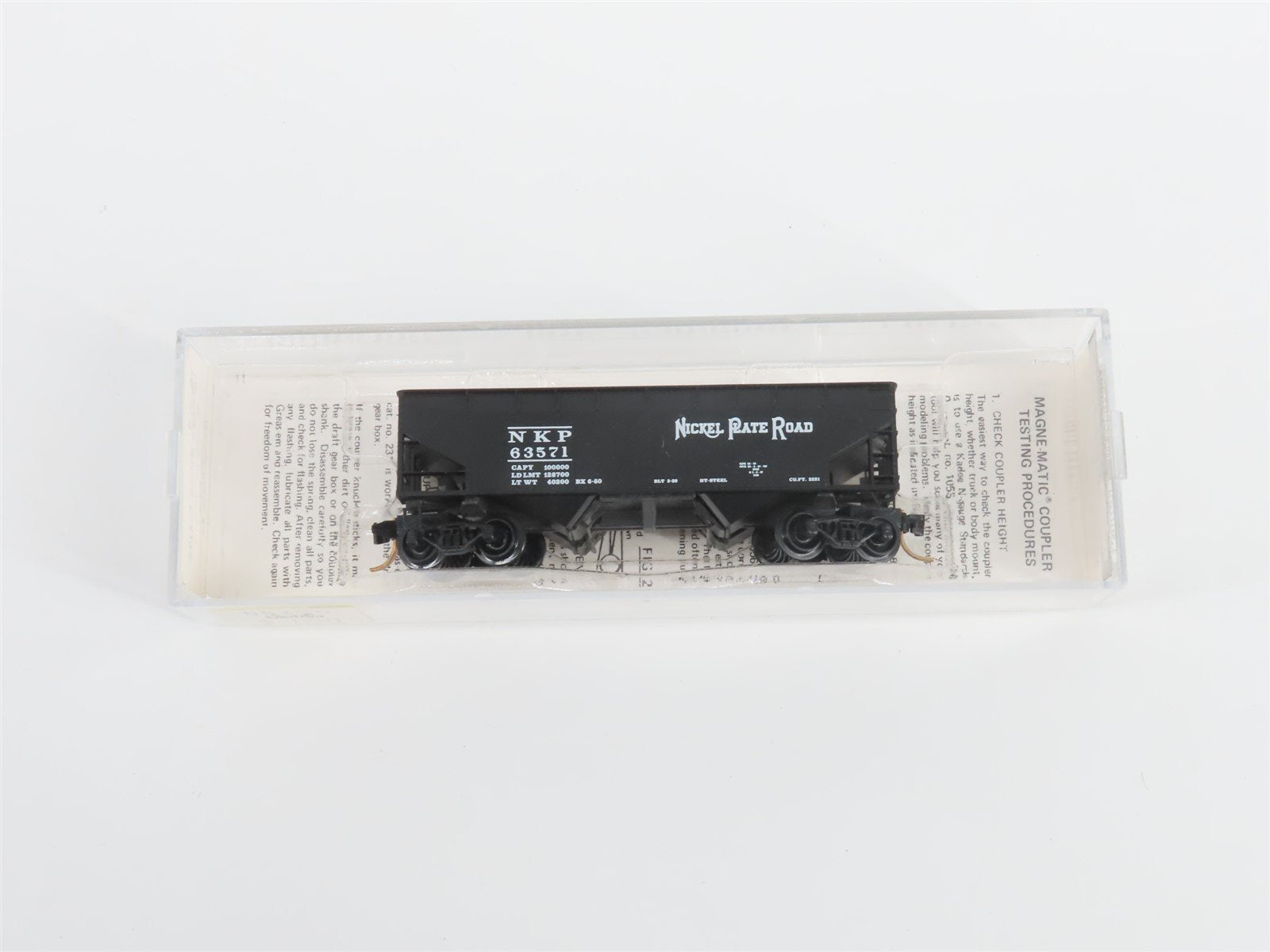 N Micro-Trains MTL/Kadee 55192 NKP Nickel Plate Road 33' Twin Bay Hopper #63571