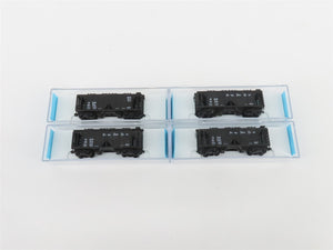 LOT of 4 N Scale Deluxe NKP Nickel Plate Road 2-Bay Covered Hopper Cars