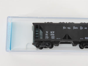 LOT of 4 N Scale Deluxe NKP Nickel Plate Road 2-Bay Covered Hopper Cars