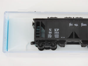 LOT of 4 N Scale Deluxe NKP Nickel Plate Road 2-Bay Covered Hopper Cars