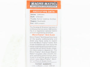 Nn3 Scale Micro-Trains MTL 80000050 D&SNG Durango & Silverton Box Car #3401