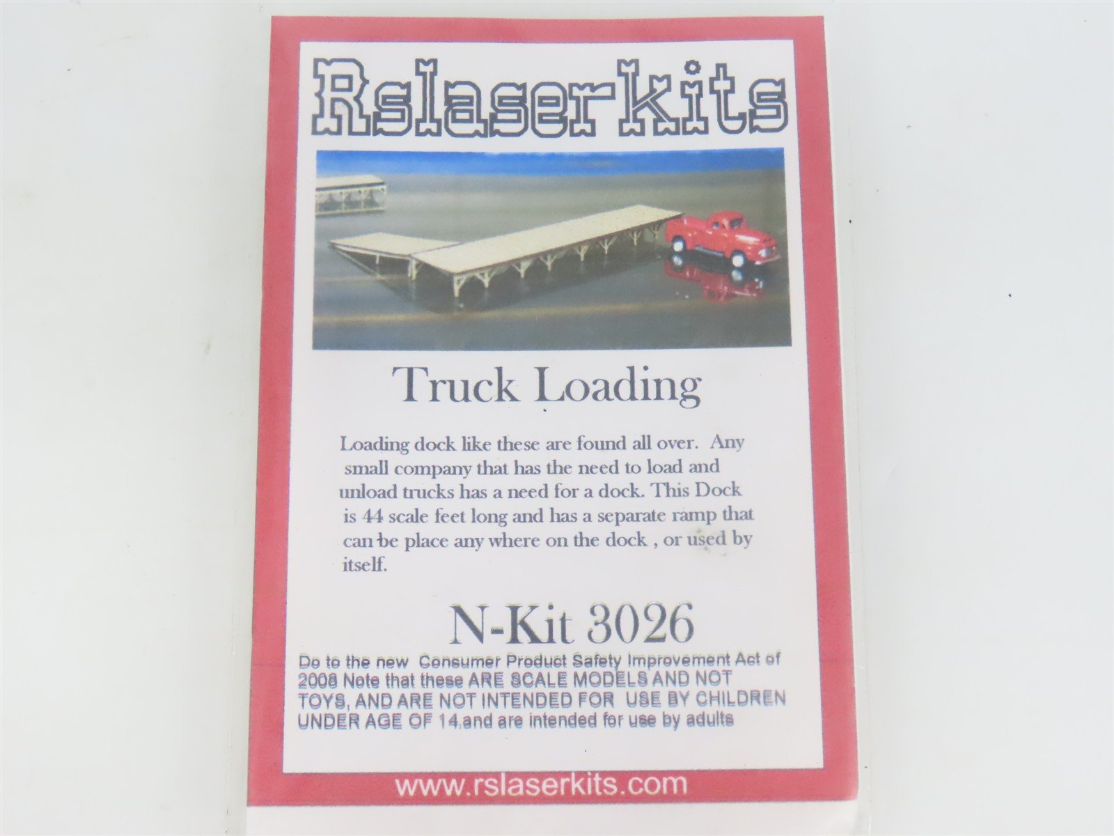 HO Scale Rslaserkits 3026 Truck Loading Scenery Wood Kit