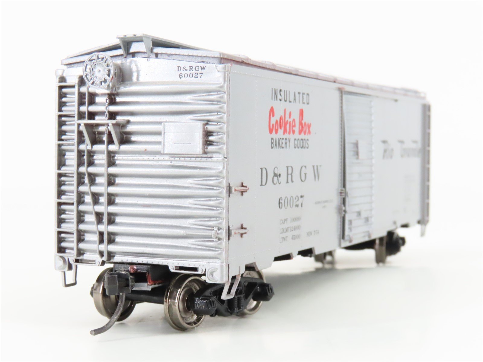 HO Scale D&RGW Rio Grande Cookie Box 40' Single Door Box Car #60027