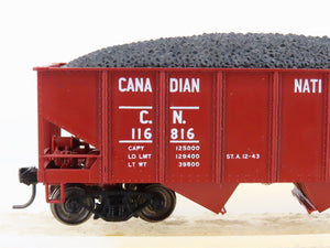 HO Scale Accurail 2511 CN Canadian National 2-Bay Hopper #116816 w/ Load - BUILT