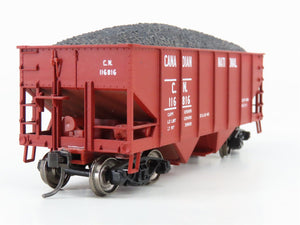 HO Scale Accurail 2511 CN Canadian National 2-Bay Hopper #116816 w/ Load - BUILT