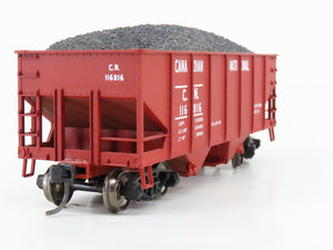 HO Scale Accurail 2511 CN Canadian National 2-Bay Hopper #116816 w/ Load - BUILT
