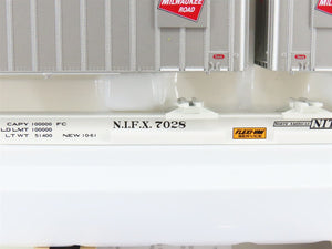 HO Scale Walthers Gold Line 932-3926 MILW Flexi-Van Flat Car #7028 w/ Trailers