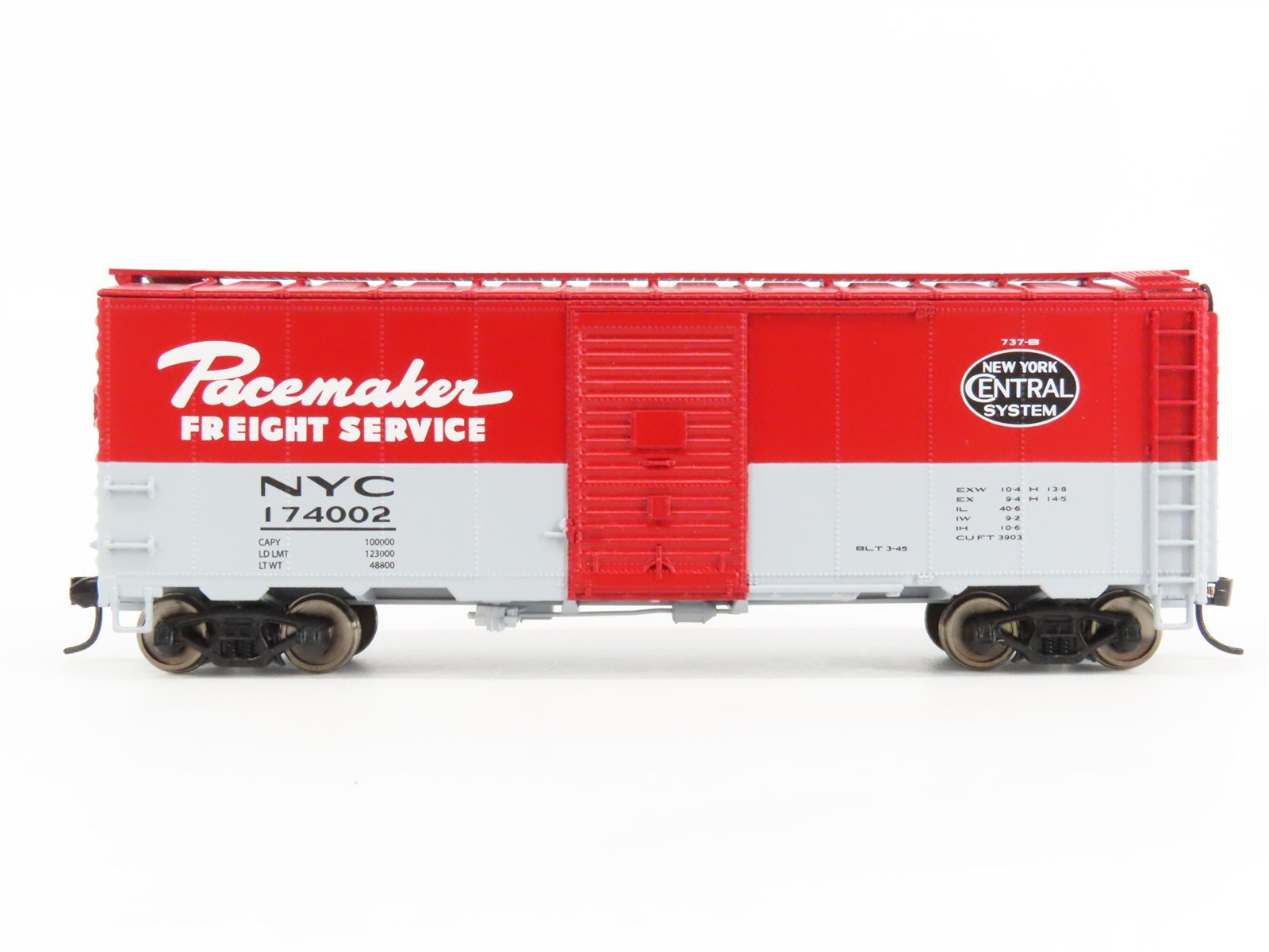 HO Scale Walthers NYC New York Central Pacemaker 40' Single Door Boxcar #174002