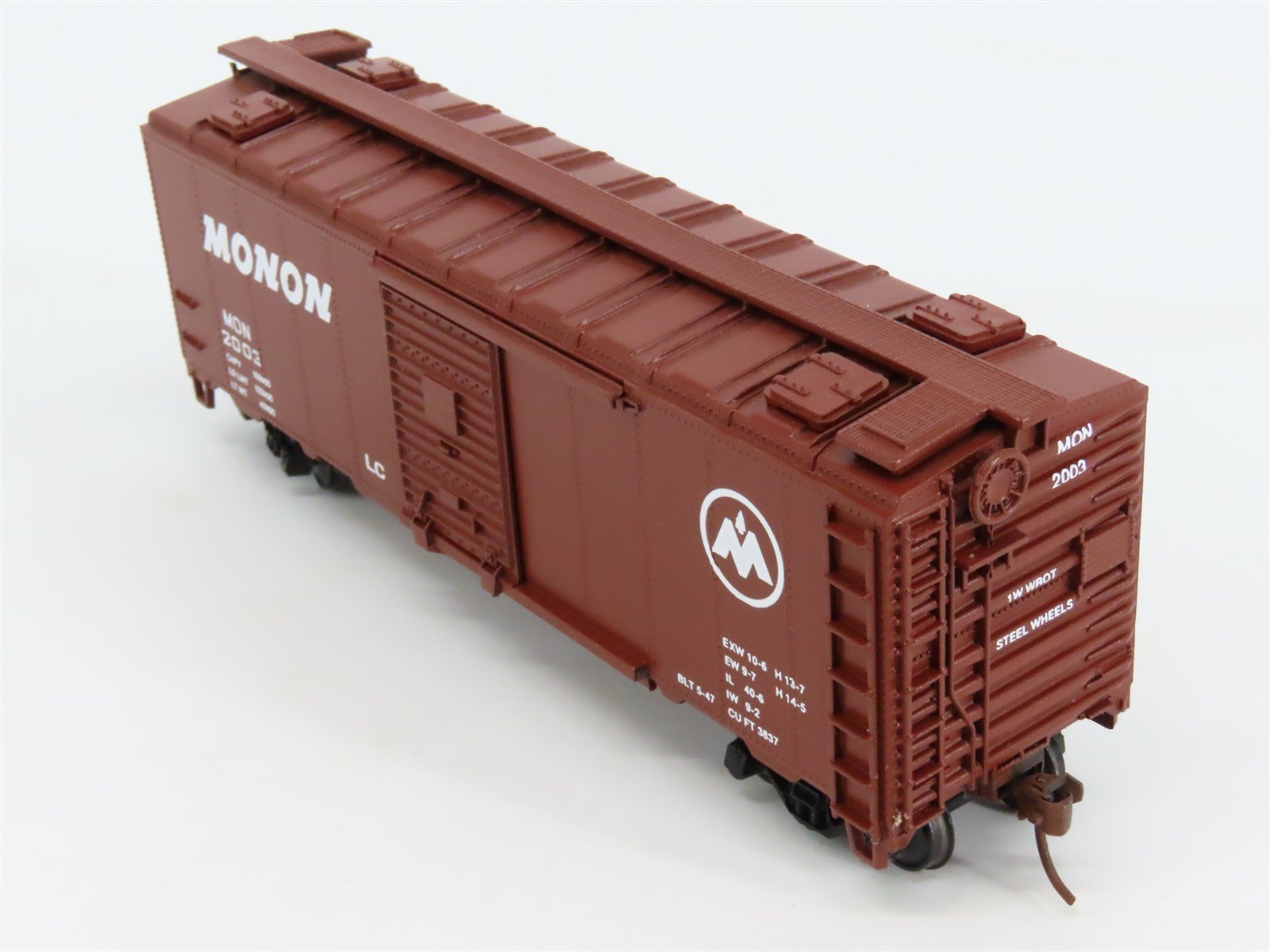 HO Scale Athearn/Cooper & Oshtemo 1232 MON MONON 40' Box Car #2003 - Pro Custom