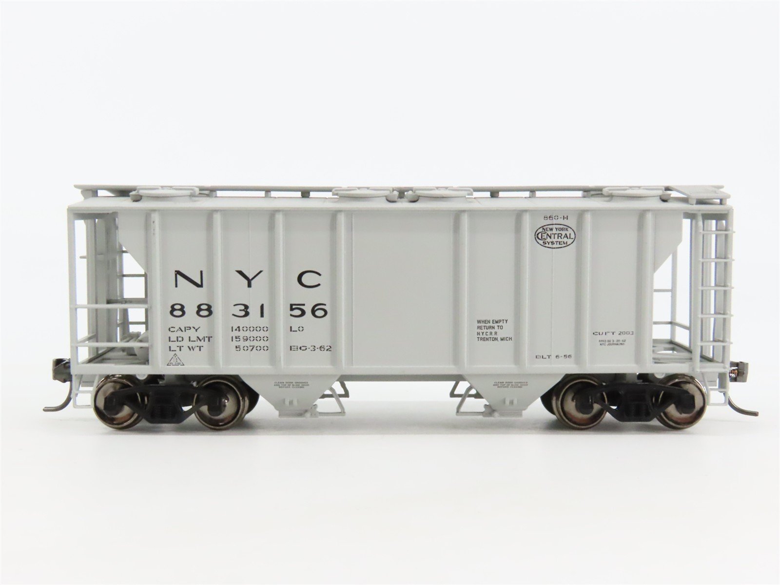 HO Scale Atlas NYC New York Central 2-Bay Covered Hopper #883156