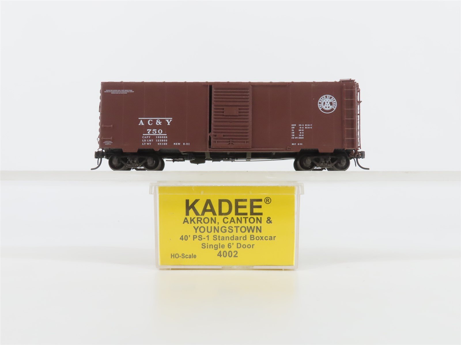 HO Scale Kadee 4002 AC&Y Akron Canton & Youngstown 40' Box Car #750