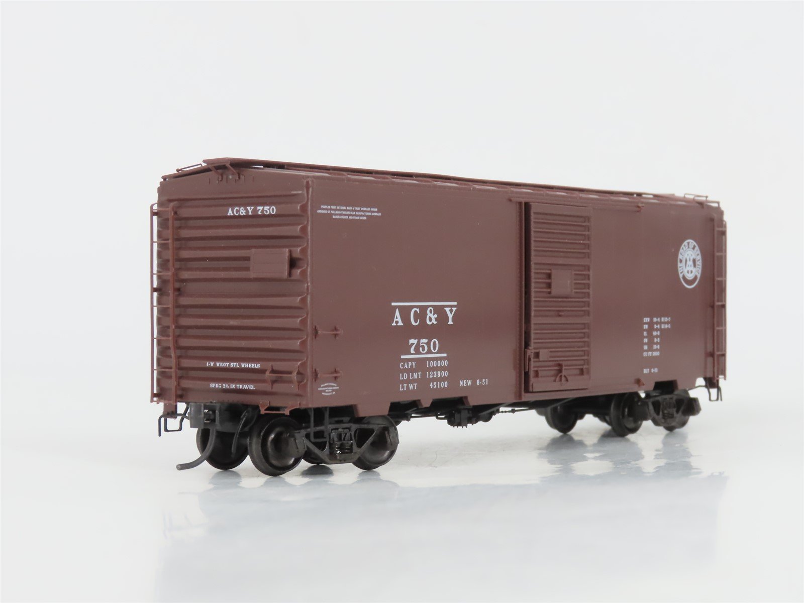 HO Scale Kadee 4002 AC&Y Akron Canton & Youngstown 40' Box Car #750
