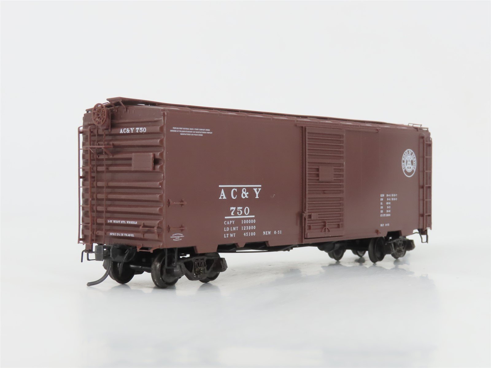 HO Scale Kadee 4002 AC&Y Akron Canton & Youngstown 40' Box Car #750