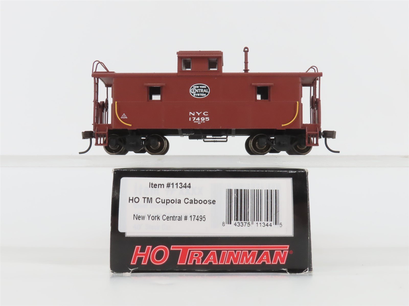 HO Scale Atlas Trainman 11344 NYC New York Central System Cupola Caboose #17495