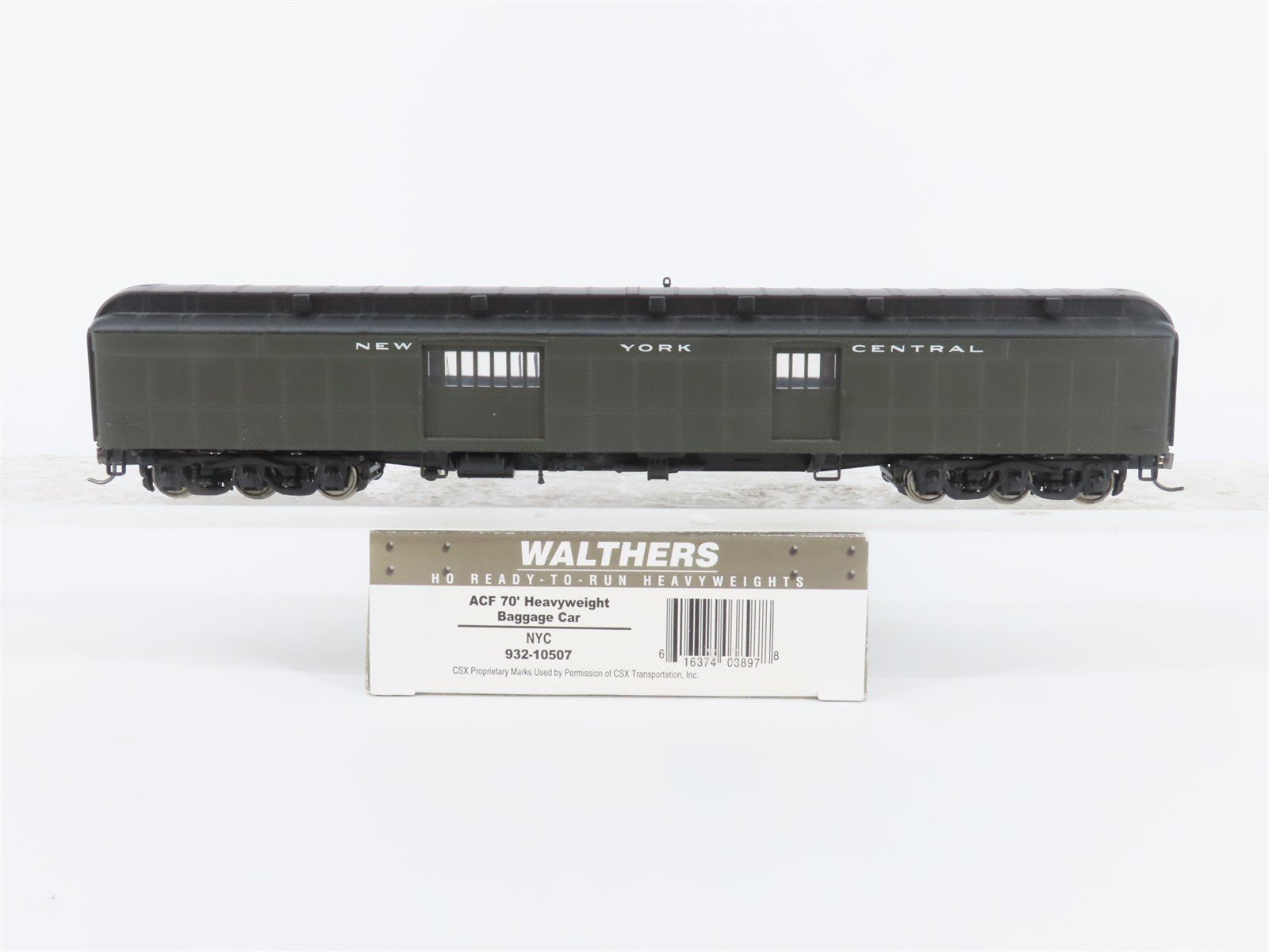 HO Scale Walthers 932-10507 NYC New York Central 70' Baggage Passenger Car
