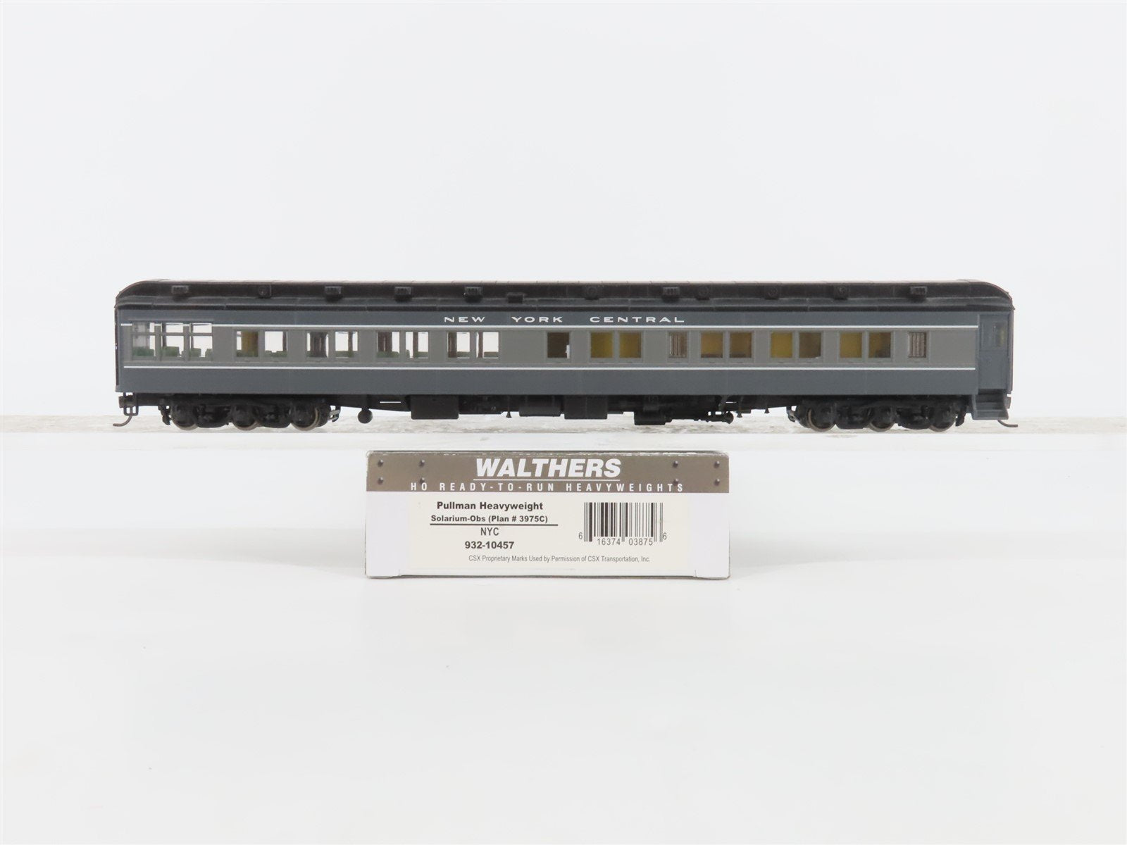 HO Scale Walthers 932-10457 NYC Pullman Heavyweight Solarium-Obs Passenger Car
