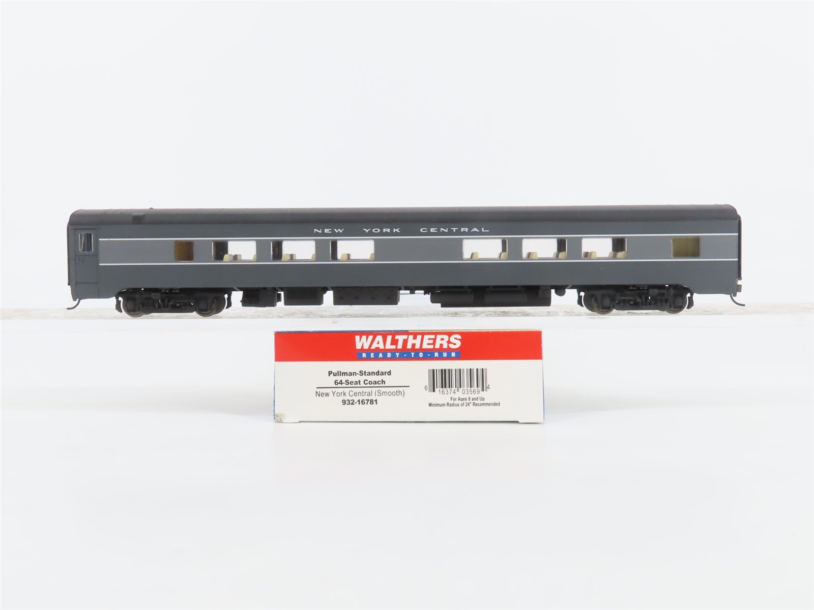 HO Scale Walthers 932-16781 NYC New York Central 64-Seat Coach Passenger Car