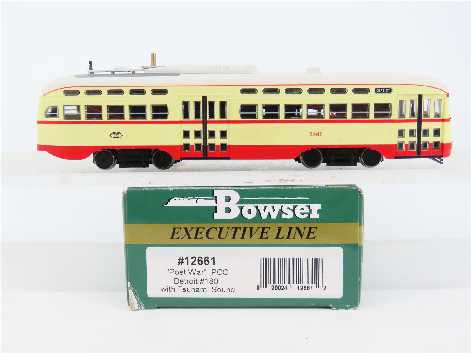 HO Bowser 12661 Detroit Post War PCC Electric Street Car #180 wDCC & Sound