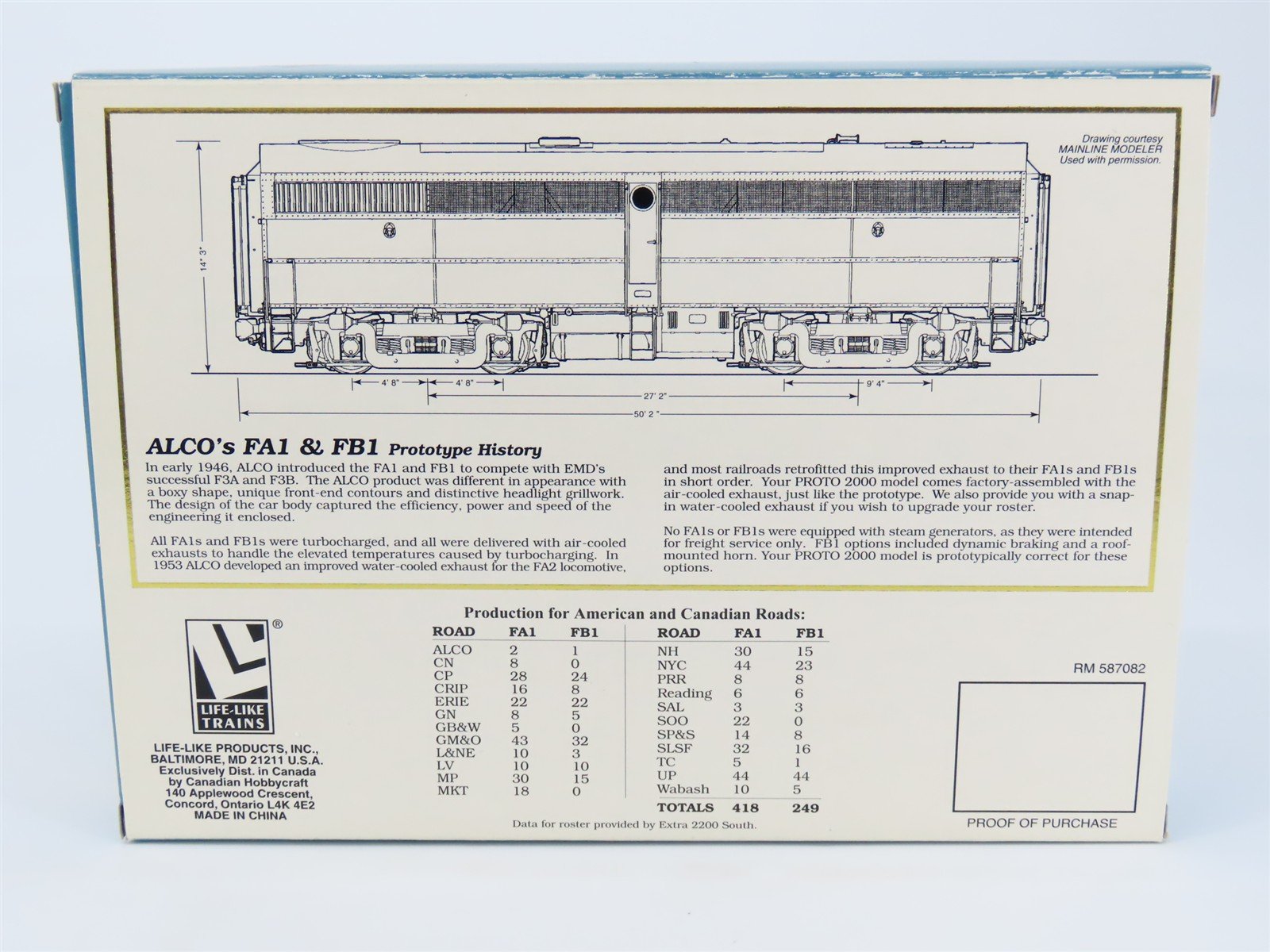 HO Scale Proto 2000 NYC New York Central FB1 Diesel Locomotive #3304 wDCC