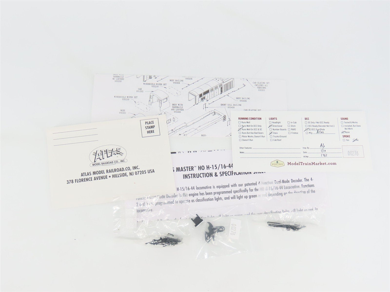 HO Scale Atlas Master 9513 NYC New York Central H16-44 Diesel Loco #7004 wDCC