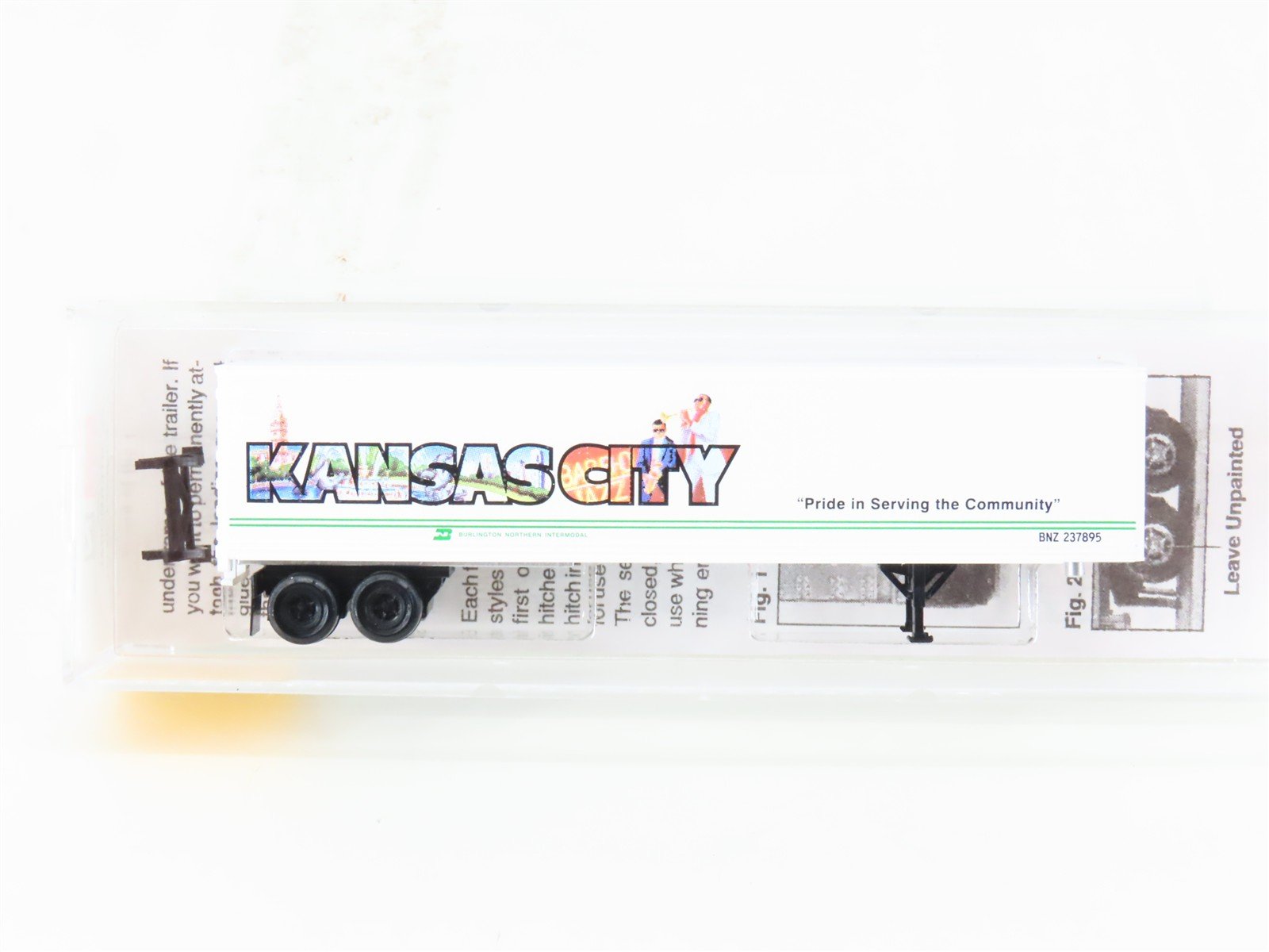 N Scale Micro-Trains MTL 67110 BN Intermodal Kansas City 45' Trailer #237895