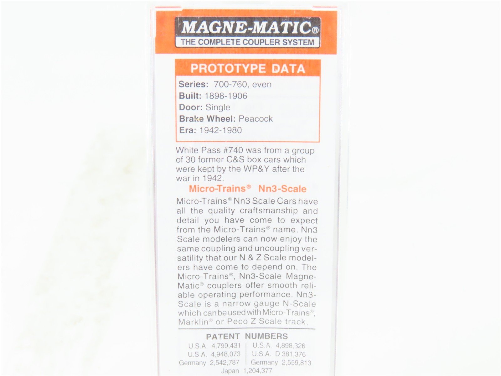 Nn3 Scale Micro-Trains MTL 15111 WP&Y White Pass & Yukon 30' Box Car #74