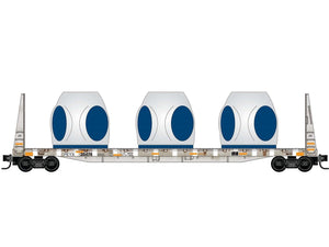 N Micro-Trains MTL 05444470 PEYX 61' Bulkhead Flat Car #35474 w/Load - Weathered