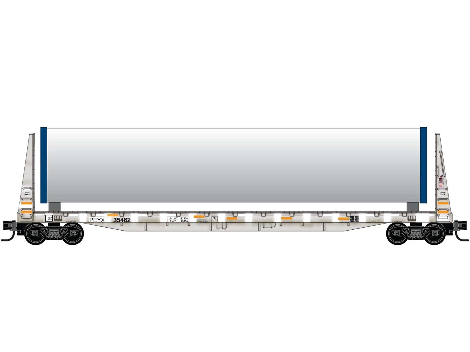 N Micro-Trains MTL 05444473 PEYX 61' Bulkhead Flat Car #35462 w/Load - Weathered