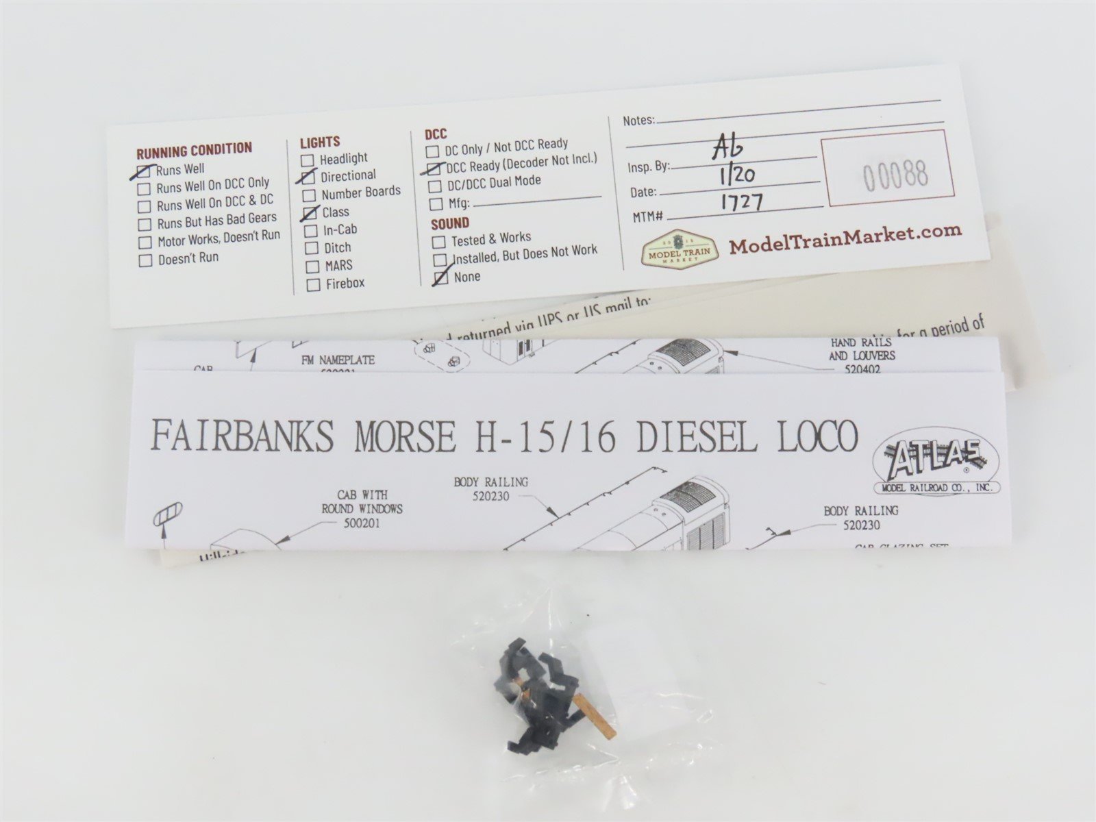 N Scale Atlas 52164 DRGW Rio Grande H15-44 Diesel Locomotive #150