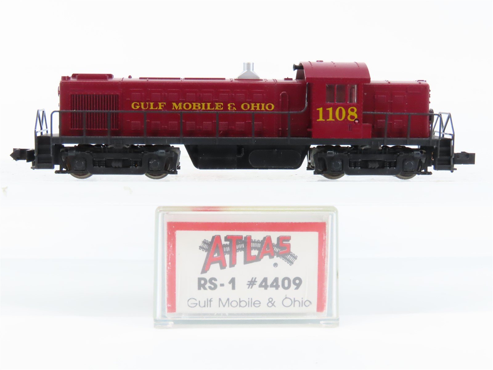 N Scale Atlas 4409 GMO Gulf Mobile & Ohio RS-1 Diesel Locomotive #1108