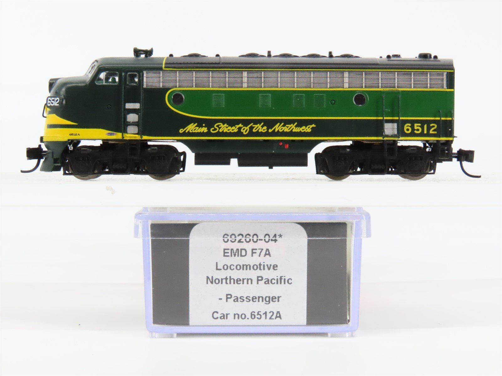 N Scale Intermountain 69260-04 NP Northern Pacific Main Street F7A Diesel #6512A