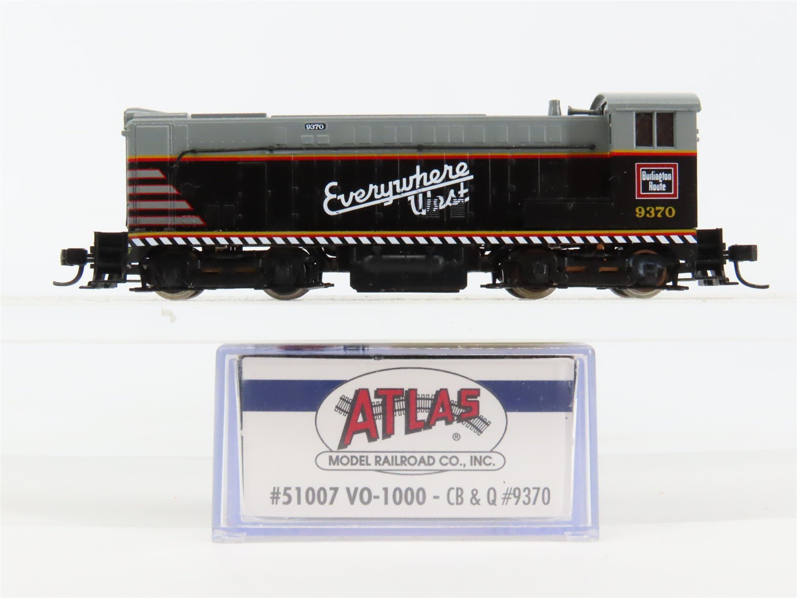 N Scale Atlas 51007 CBQ Burlington VO-1000 Diesel Locomotive #9370